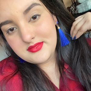 Blue tassel earrings